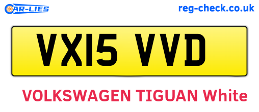VX15VVD are the vehicle registration plates.