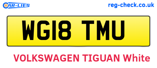 WG18TMU are the vehicle registration plates.
