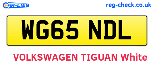 WG65NDL are the vehicle registration plates.