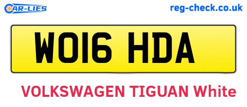 WO16HDA are the vehicle registration plates.