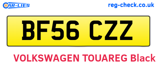 BF56CZZ are the vehicle registration plates.
