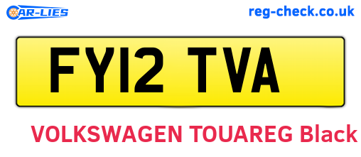 FY12TVA are the vehicle registration plates.