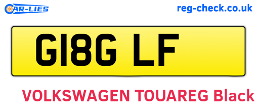 G18GLF are the vehicle registration plates.