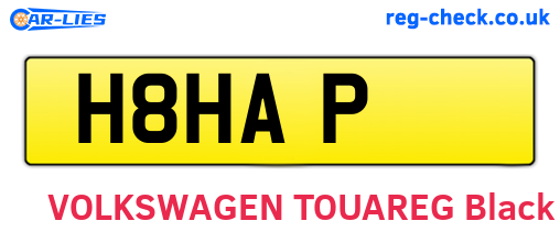 H8HAP are the vehicle registration plates.