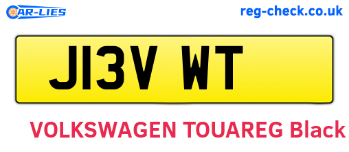 J13VWT are the vehicle registration plates.