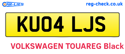 KU04LJS are the vehicle registration plates.