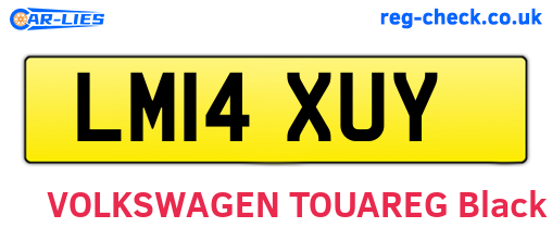 LM14XUY are the vehicle registration plates.
