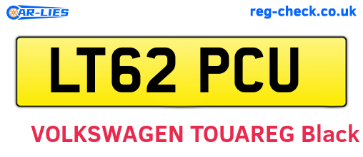 LT62PCU are the vehicle registration plates.