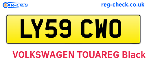 LY59CWO are the vehicle registration plates.