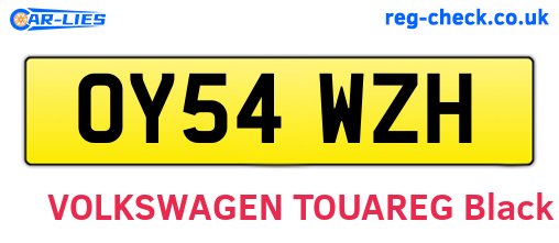 OY54WZH are the vehicle registration plates.