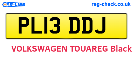 PL13DDJ are the vehicle registration plates.