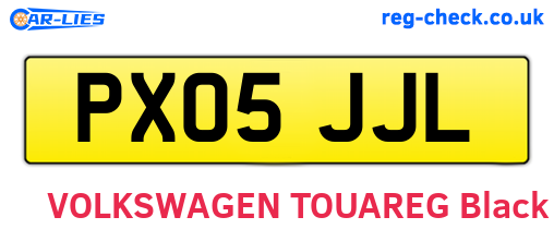 PX05JJL are the vehicle registration plates.