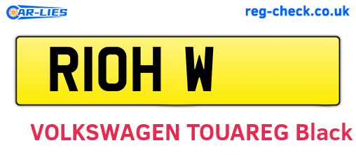 R1OHW are the vehicle registration plates.
