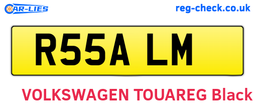 R55ALM are the vehicle registration plates.