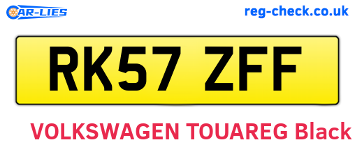 RK57ZFF are the vehicle registration plates.