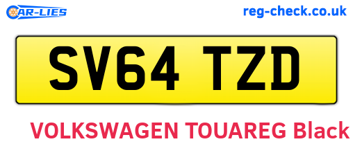 SV64TZD are the vehicle registration plates.