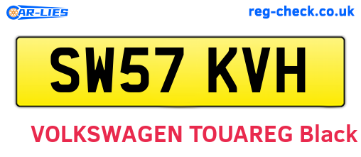 SW57KVH are the vehicle registration plates.