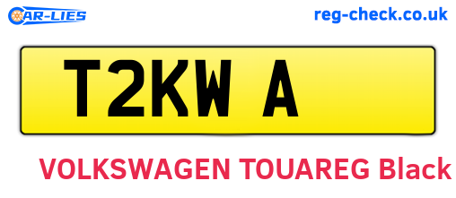 T2KWA are the vehicle registration plates.