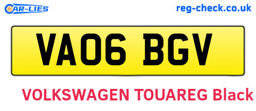 VA06BGV are the vehicle registration plates.