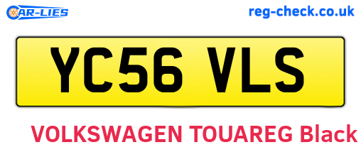 YC56VLS are the vehicle registration plates.