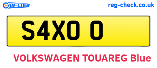 S4XOO are the vehicle registration plates.