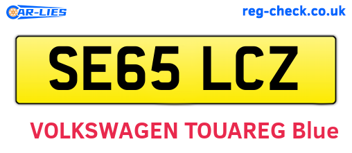 SE65LCZ are the vehicle registration plates.