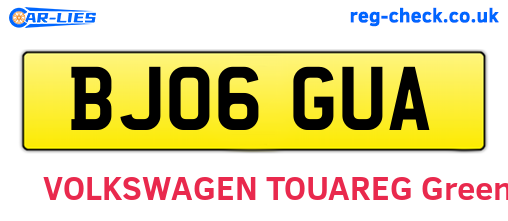 BJ06GUA are the vehicle registration plates.