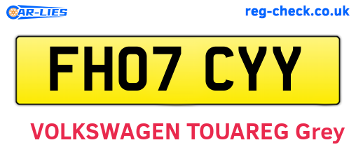 FH07CYY are the vehicle registration plates.