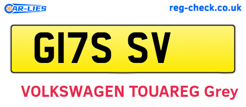 G17SSV are the vehicle registration plates.