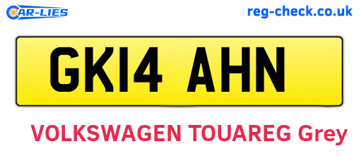 GK14AHN are the vehicle registration plates.