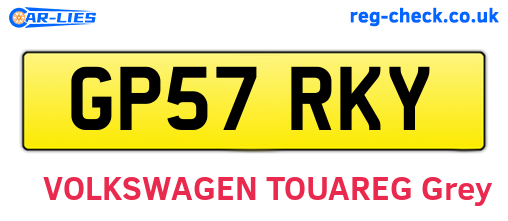 GP57RKY are the vehicle registration plates.