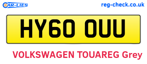 HY60OUU are the vehicle registration plates.