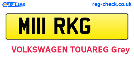 M111RKG are the vehicle registration plates.