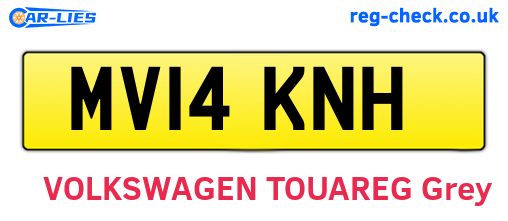 MV14KNH are the vehicle registration plates.