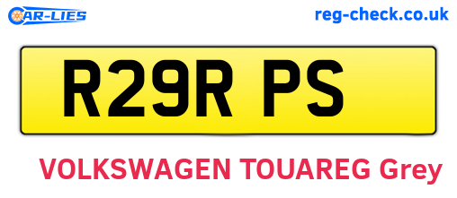 R29RPS are the vehicle registration plates.