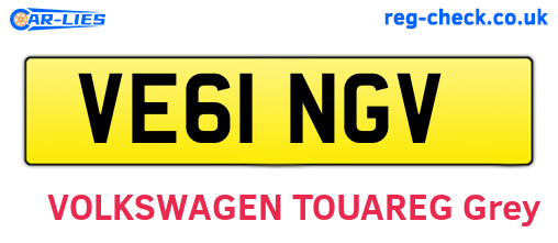 VE61NGV are the vehicle registration plates.