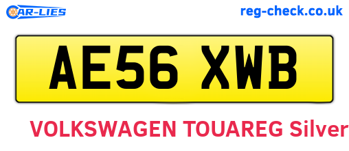 AE56XWB are the vehicle registration plates.
