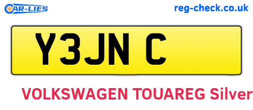 Y3JNC are the vehicle registration plates.