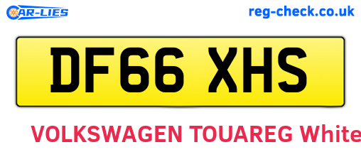 DF66XHS are the vehicle registration plates.