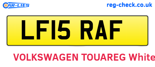 LF15RAF are the vehicle registration plates.
