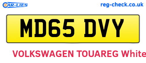 MD65DVY are the vehicle registration plates.