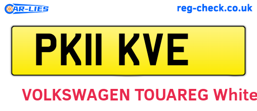 PK11KVE are the vehicle registration plates.