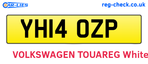 YH14OZP are the vehicle registration plates.
