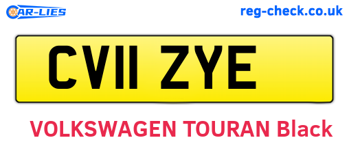 CV11ZYE are the vehicle registration plates.