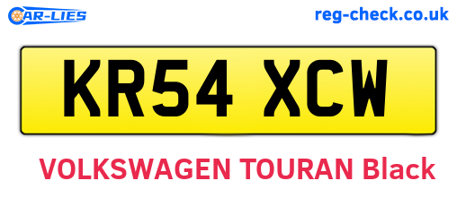 KR54XCW are the vehicle registration plates.