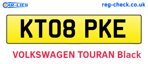KT08PKE are the vehicle registration plates.