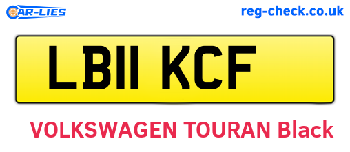 LB11KCF are the vehicle registration plates.