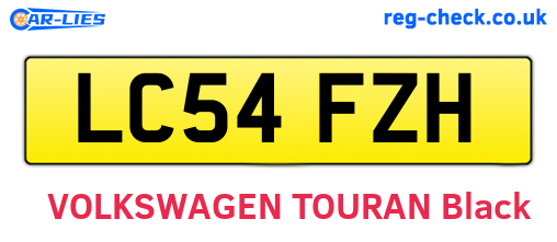 LC54FZH are the vehicle registration plates.