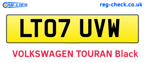 LT07UVW are the vehicle registration plates.