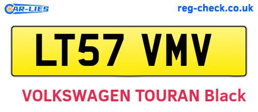 LT57VMV are the vehicle registration plates.